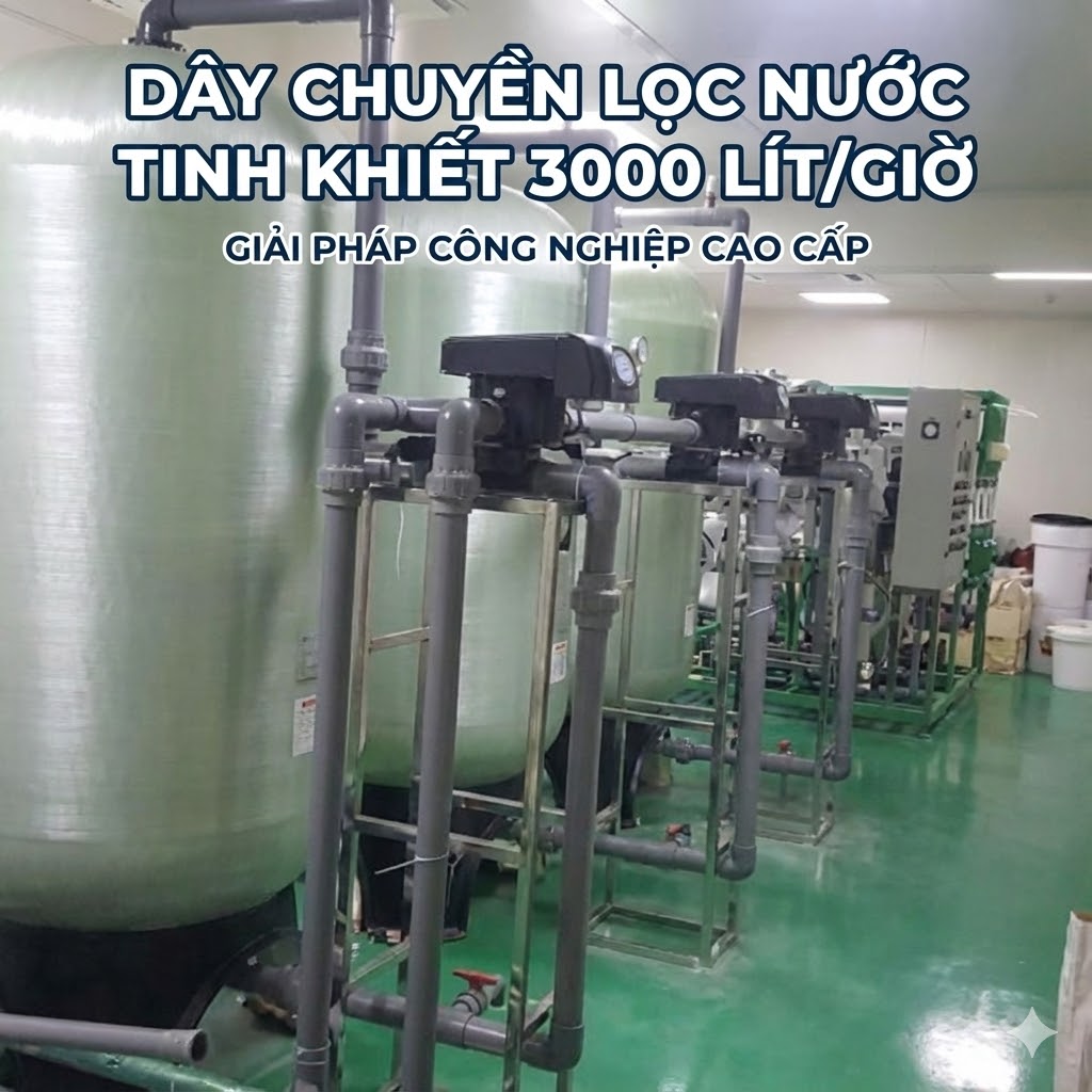 Dây chuyền lọc nước tinh khiết 3000 lít/giờ