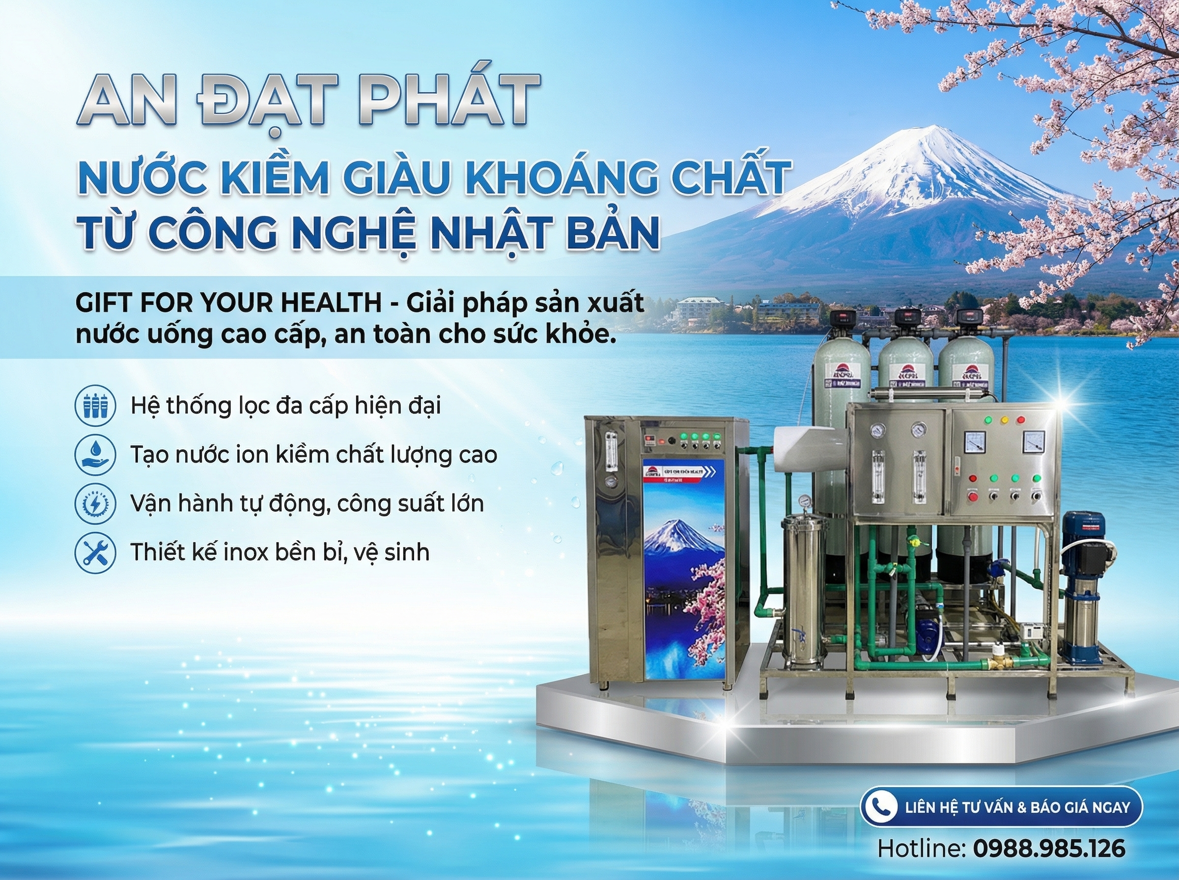 Dây chuyền sản xuất nước ion kiềm