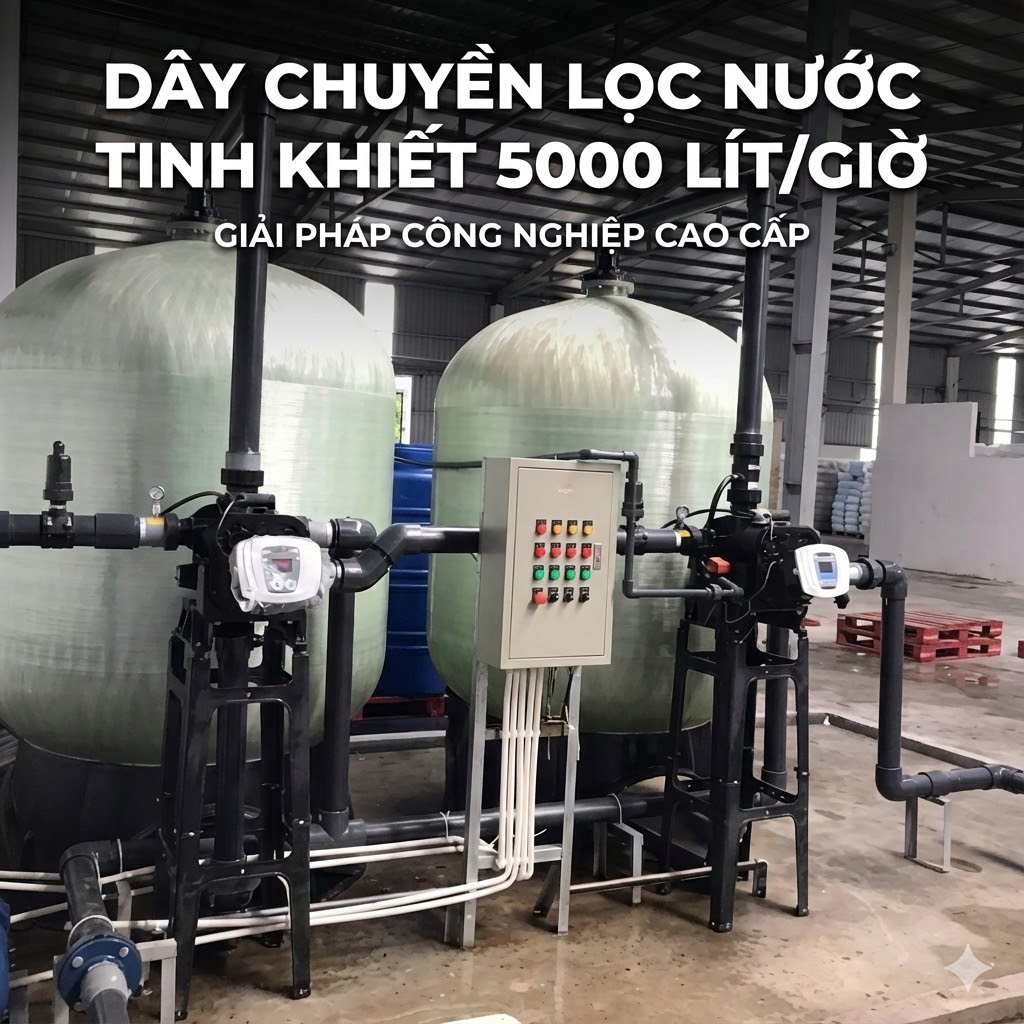 Dây chuyền lọc nước tinh khiết 5000 lít/giờ