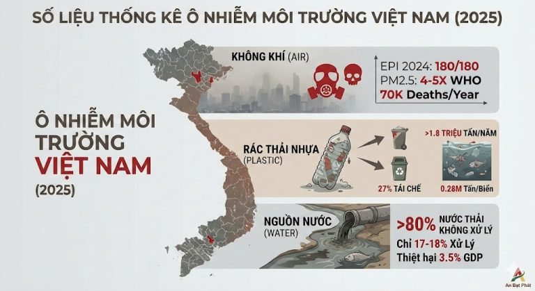 Số Liệu Thống Kê Về Ô Nhiễm Môi Trường Ở Việt Nam: Những Con Số “Biết Nói” Đáng Báo Động (Cập Nhật 2025 – 2026)