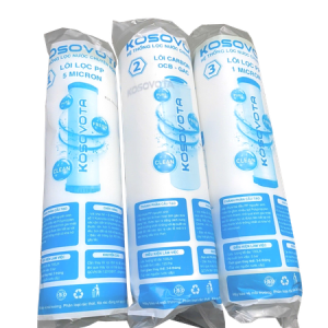 Bộ 3 Lõi lọc nước123 Kosovota 10" cho máy Gia đình