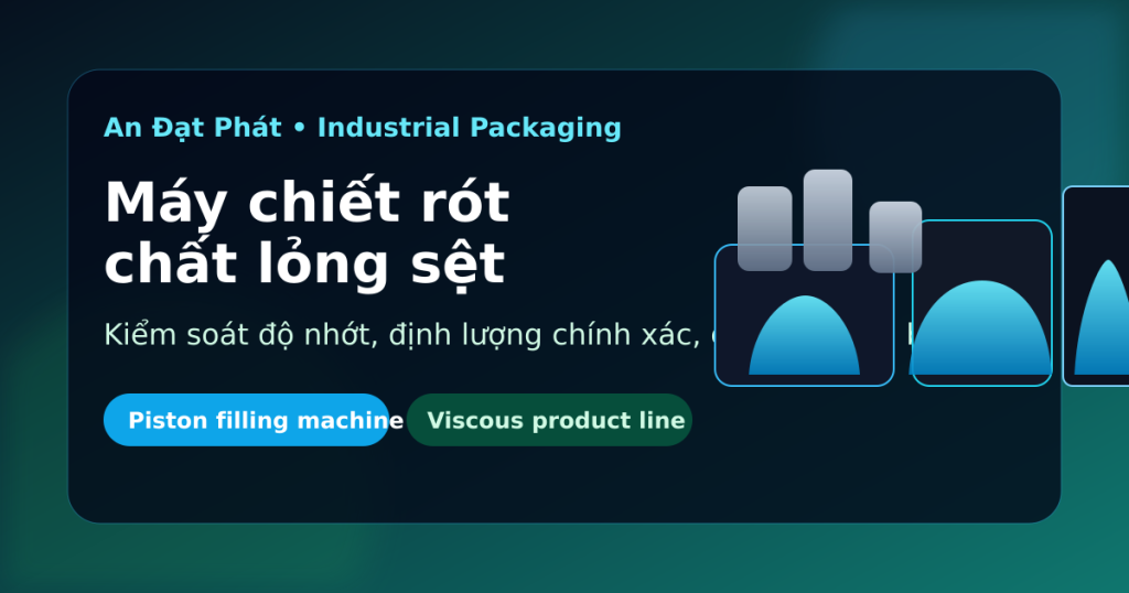 Máy chiết rót chất lỏng sệt trong dây chuyền công nghiệp